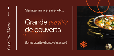 Grande variété de couverts en location